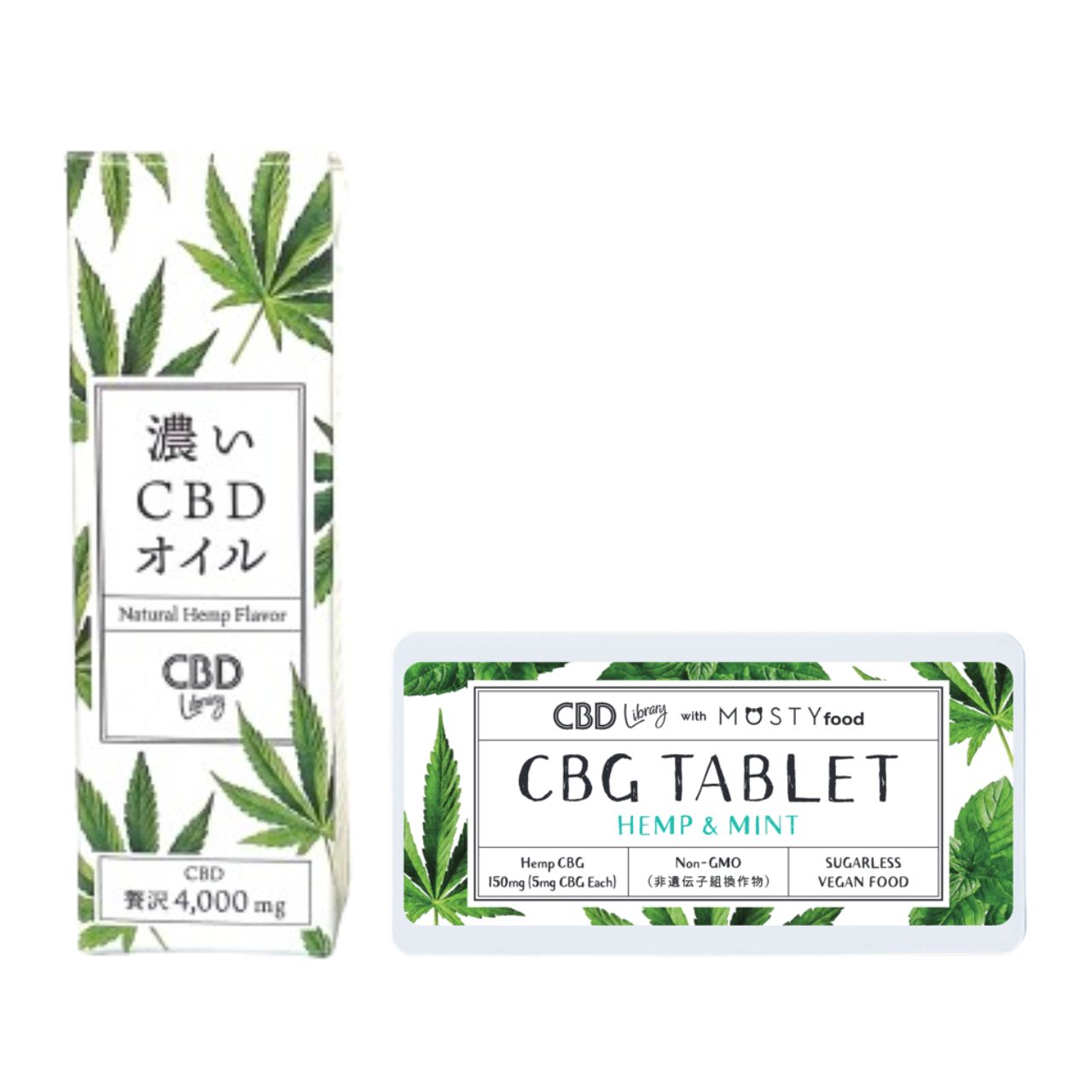 ［¥1,100 OFF］リッチ＆ライトCBDセット：CBDオイル + CBGタブレット - CBD Library（CBDライブラリー）