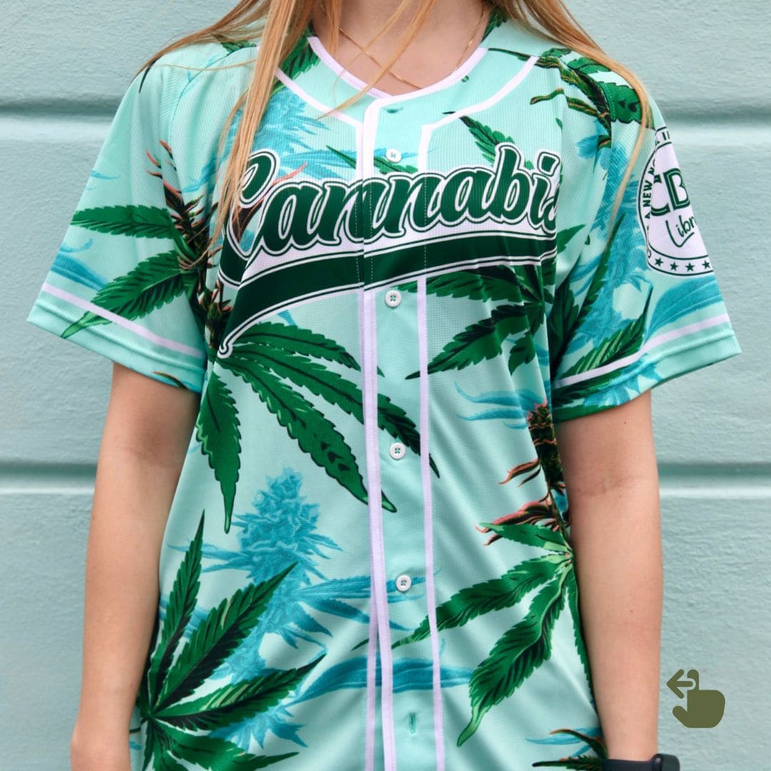 ベースボールシャツ|パッション(アロハ風大麻柄) - メンズ/レディース