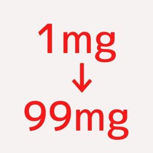 CBD含有量が1mg〜99mg