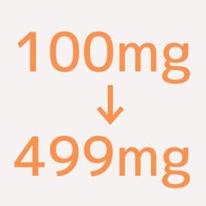 CBD含有量が100mg〜499mg