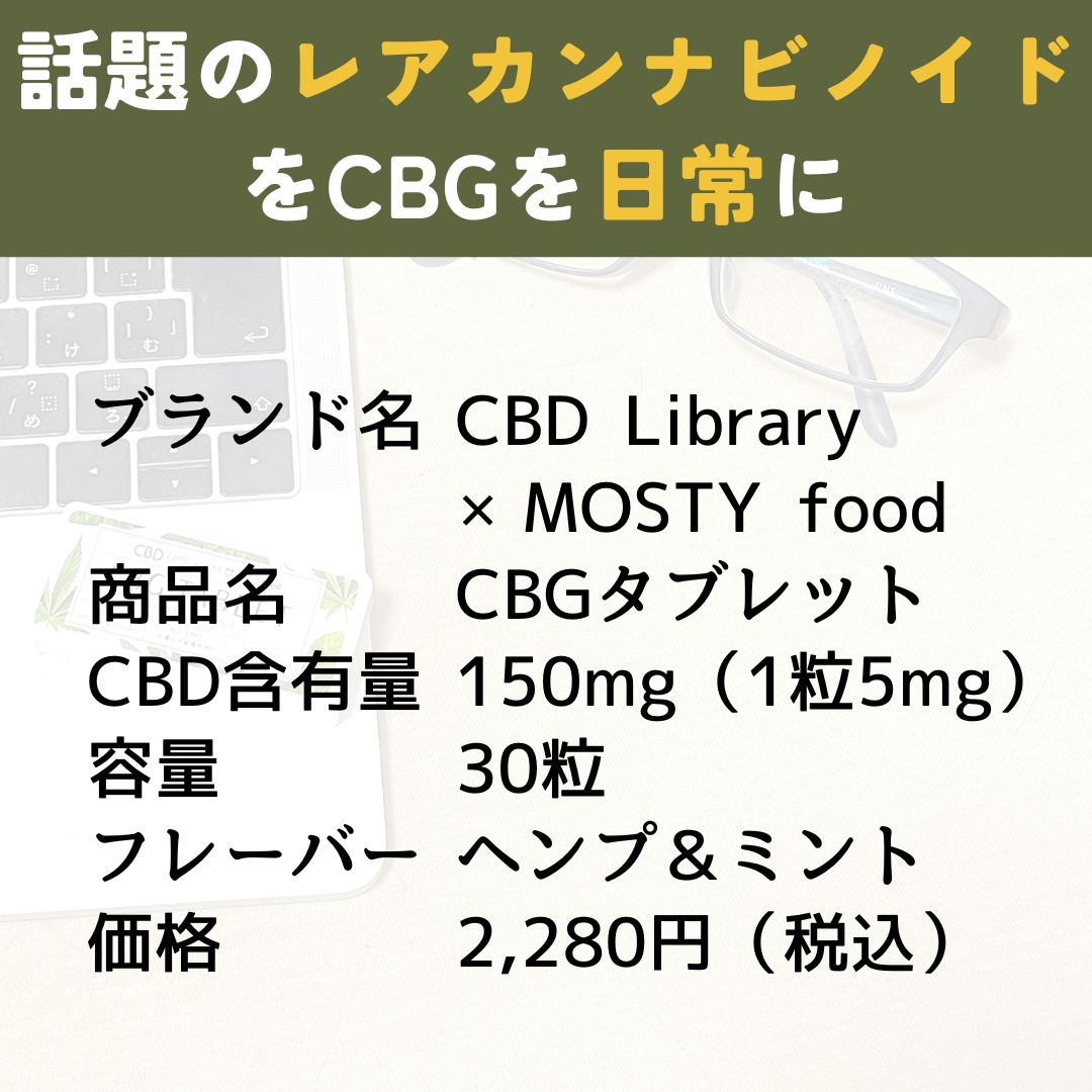 [CBG Tablets] CBG 150mg/30 tablets | Hemp &amp; Mint - CBD Library x MOSTY food