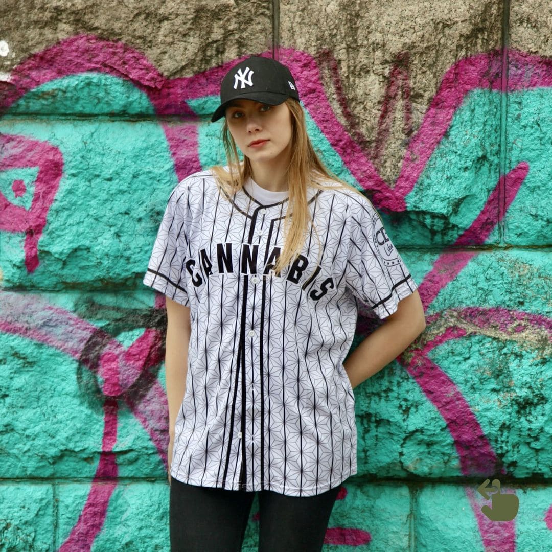 Baseball shirt | Cool (hemp leaf pattern) - Men's/Women's