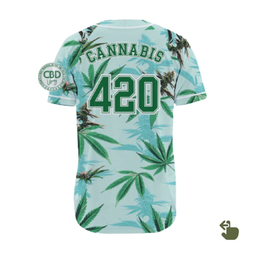 [￥2,620 OFF] Baseball shirts | Set of 2: Cool (hemp leaf pattern) and Passion (Aloha-style hemp pattern) - Men's/Women's
